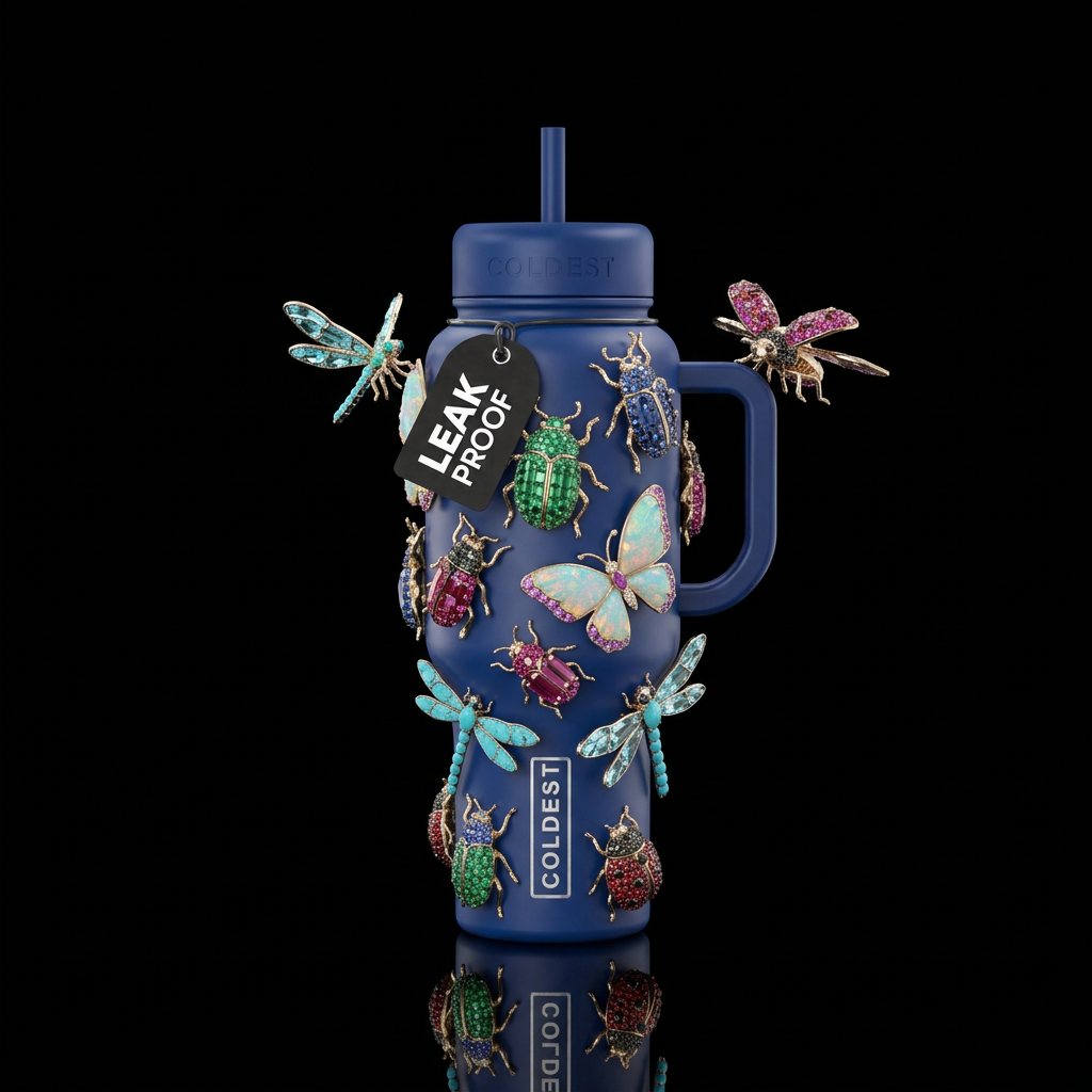 Bugs water bottle design
