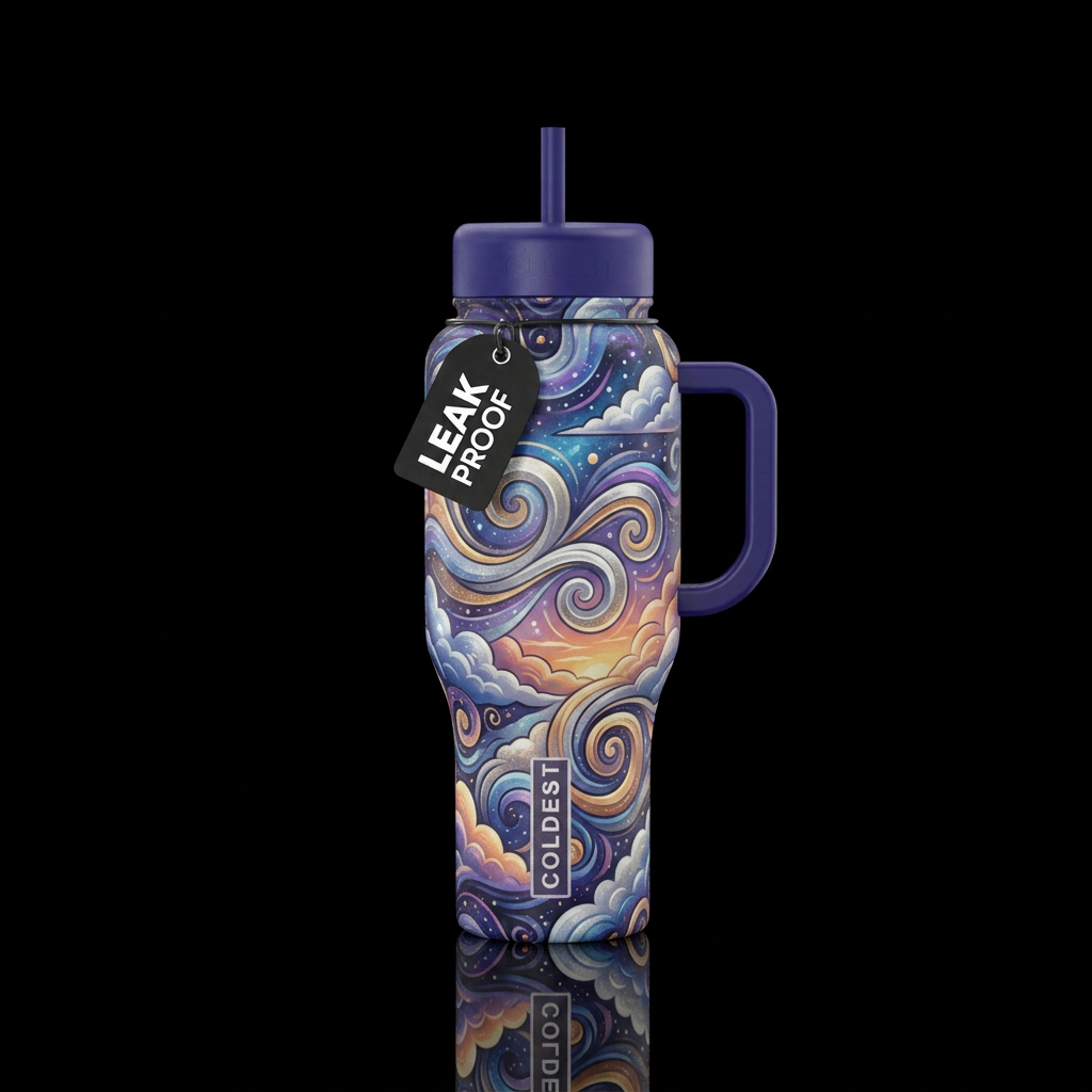 Clouds water bottle design