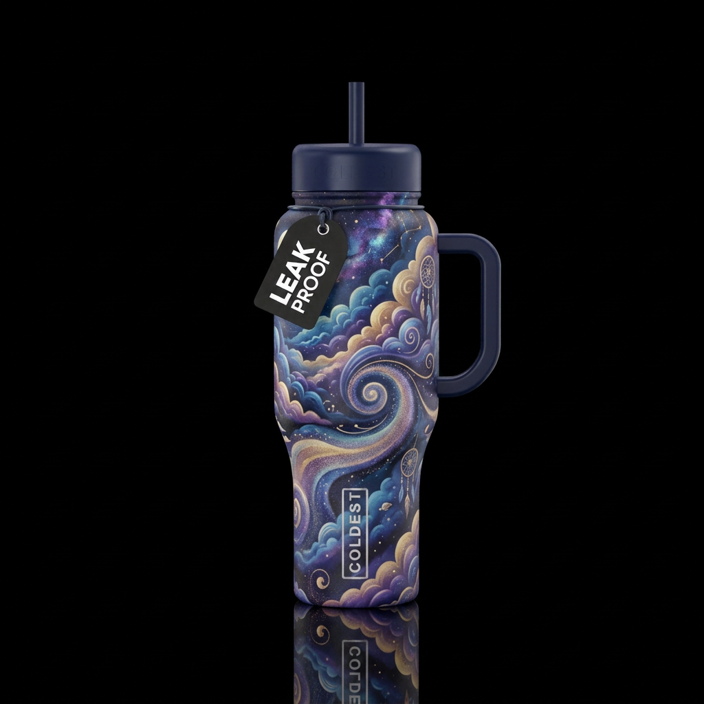 Clouds water bottle design