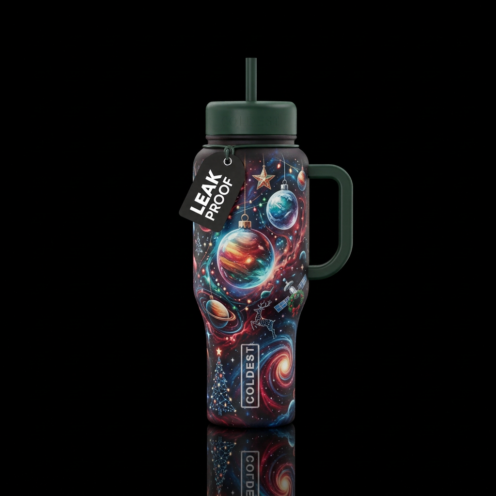Christmas water bottle design