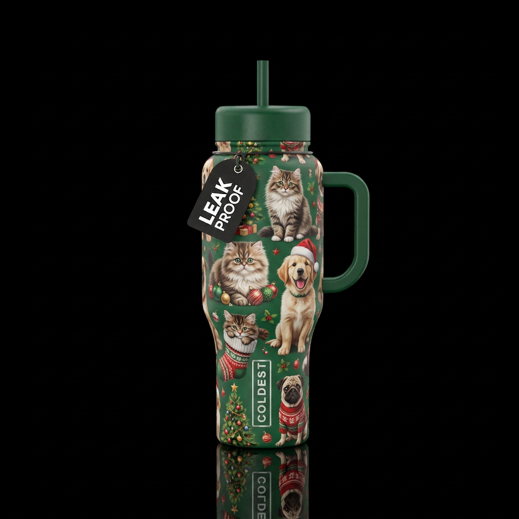 Christmas water bottle design