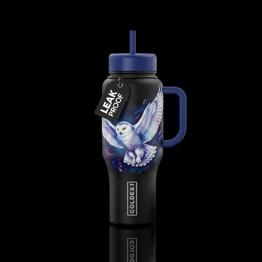 Owl water bottle design