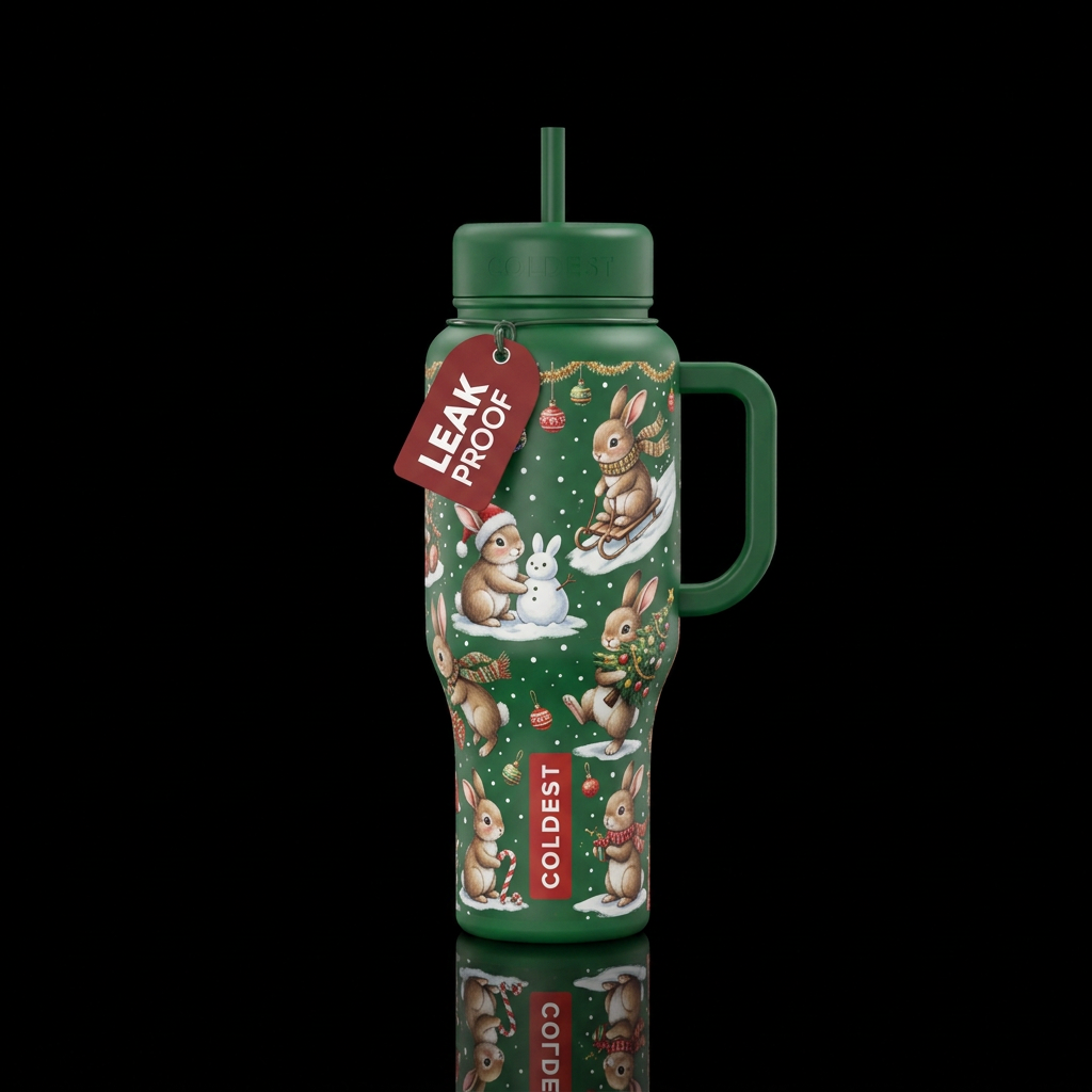 Christmas water bottle design