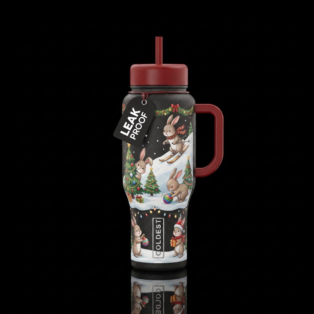 Christmas water bottle design