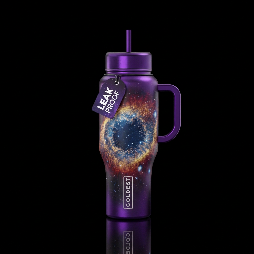 Eye of God water bottle design