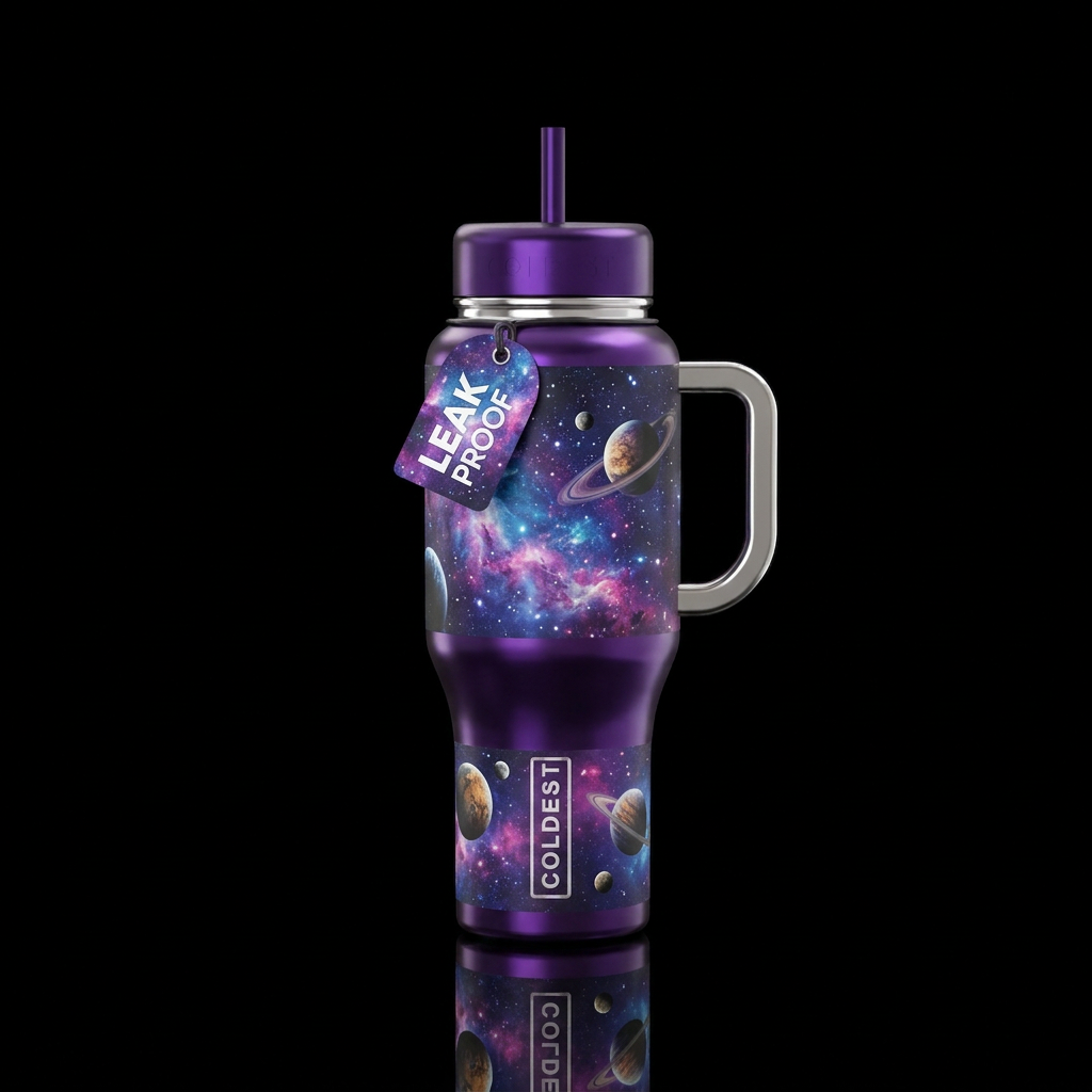 Somewhere Out There water bottle design