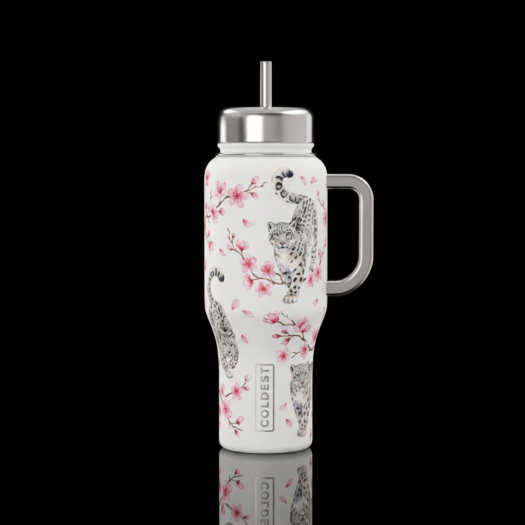 Snow Angels water bottle design
