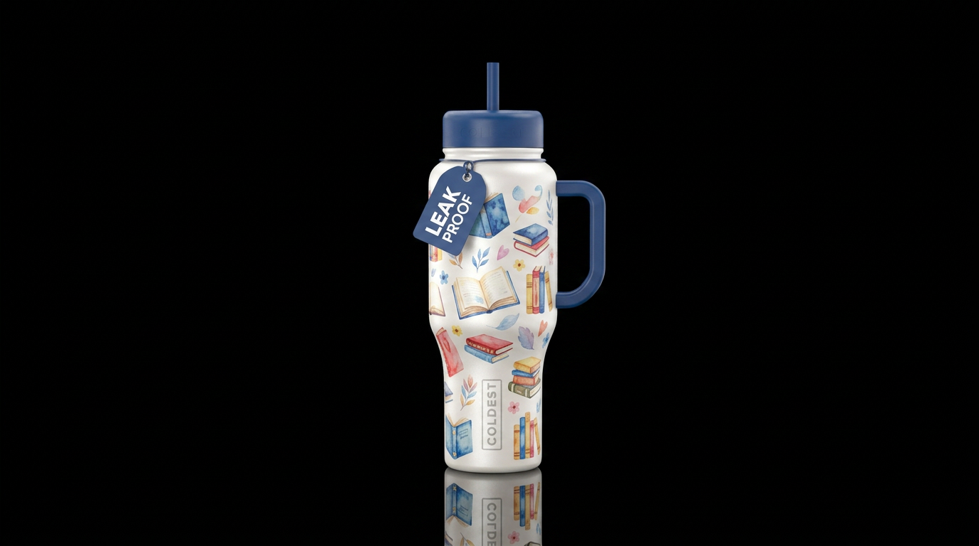 Books Are Life water bottle design