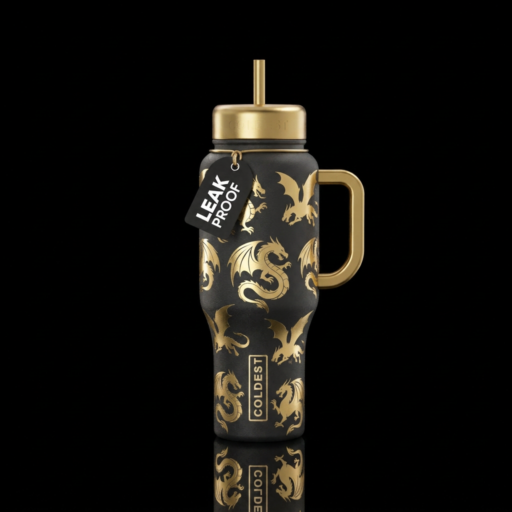Threshing Day water bottle design