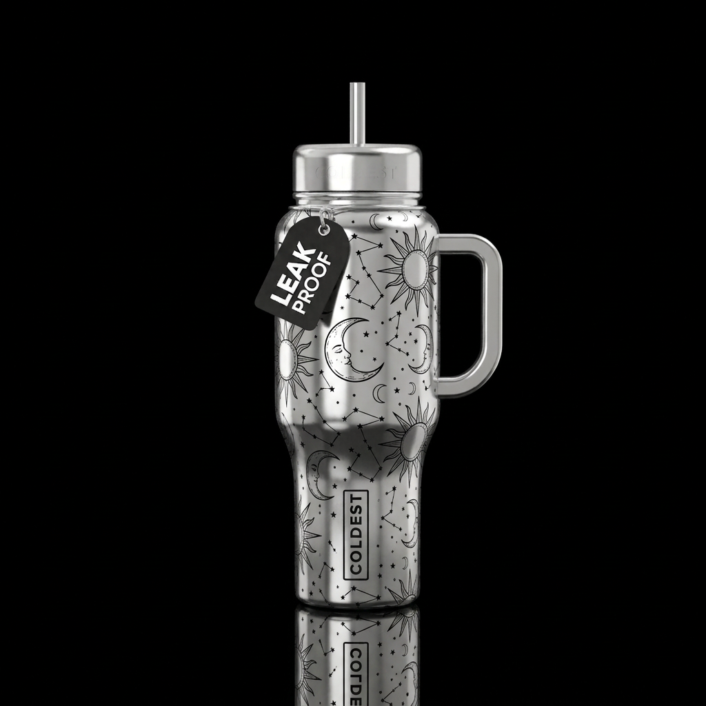 Silver Solstice water bottle design