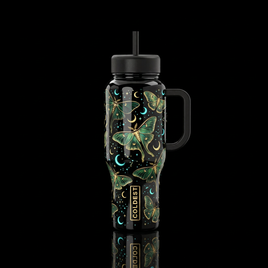 Glowie Luna Loves water bottle design