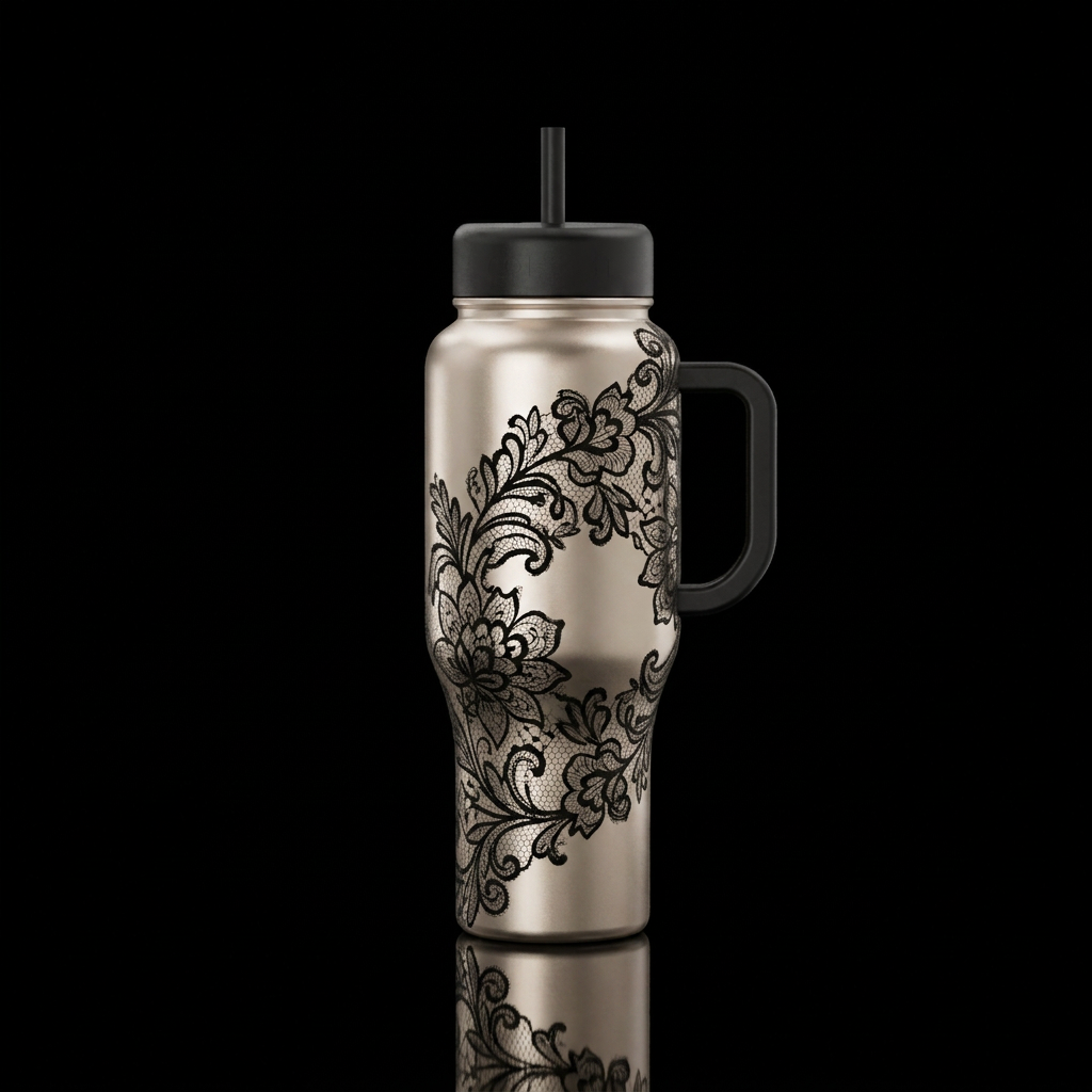 Chantilly Champagne water bottle design