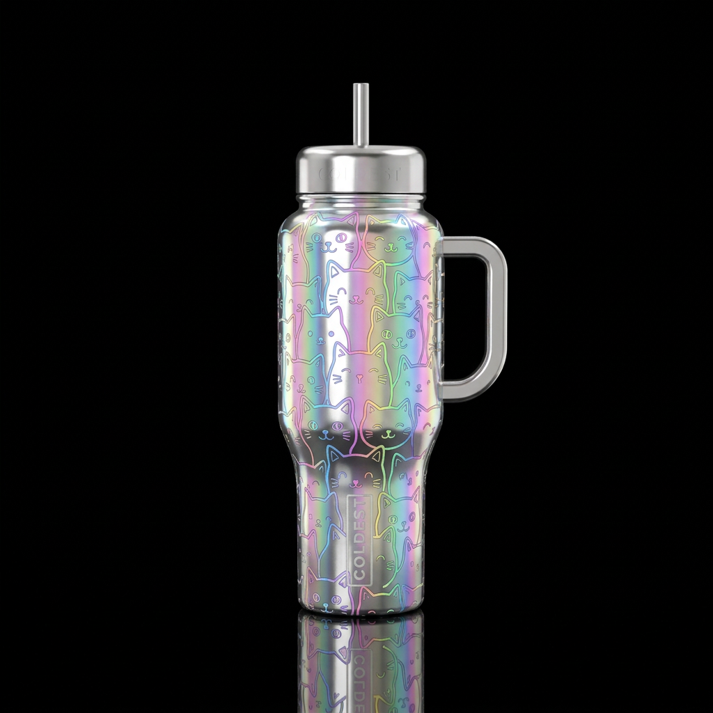 Kitty Krazy water bottle design
