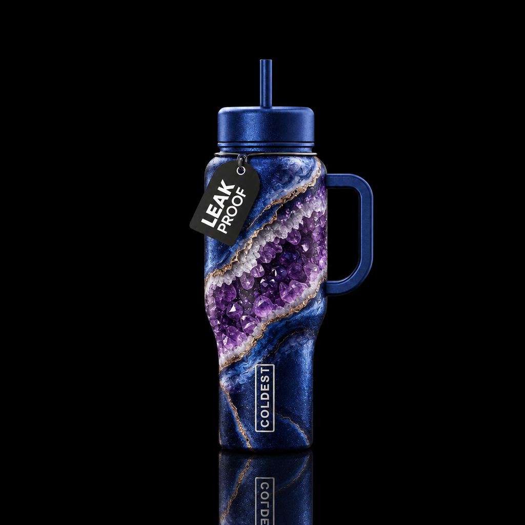 Gorgeous Geode water bottle design