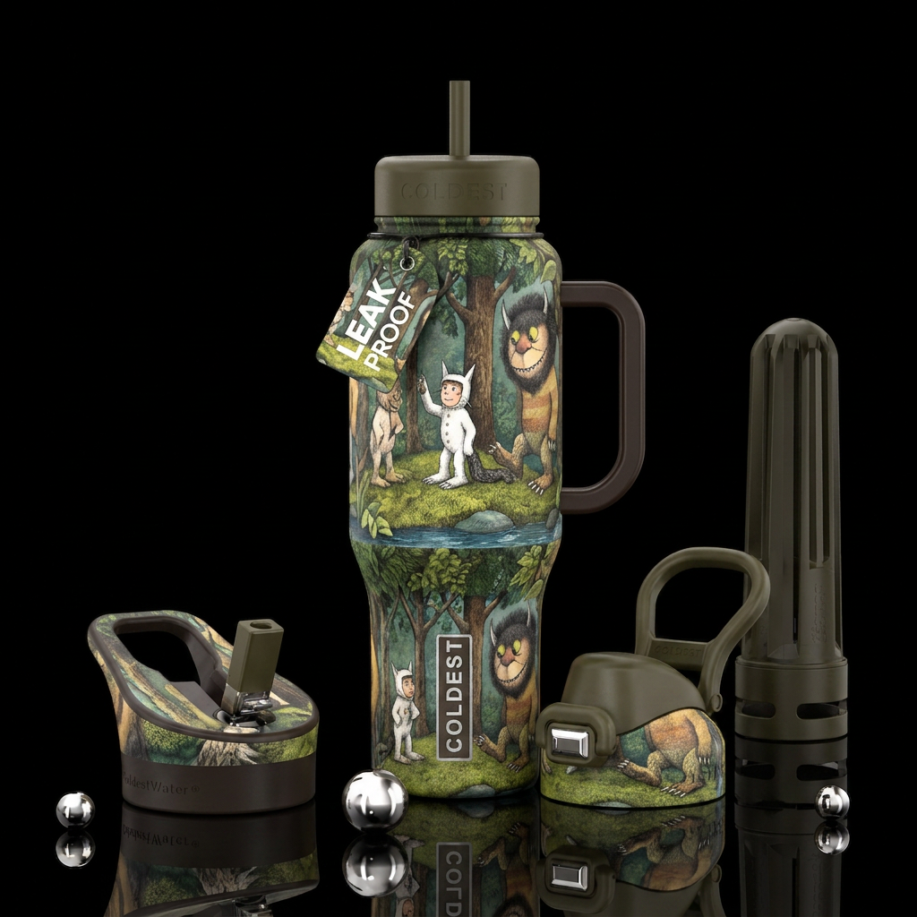 Where the wild things are water bottle design