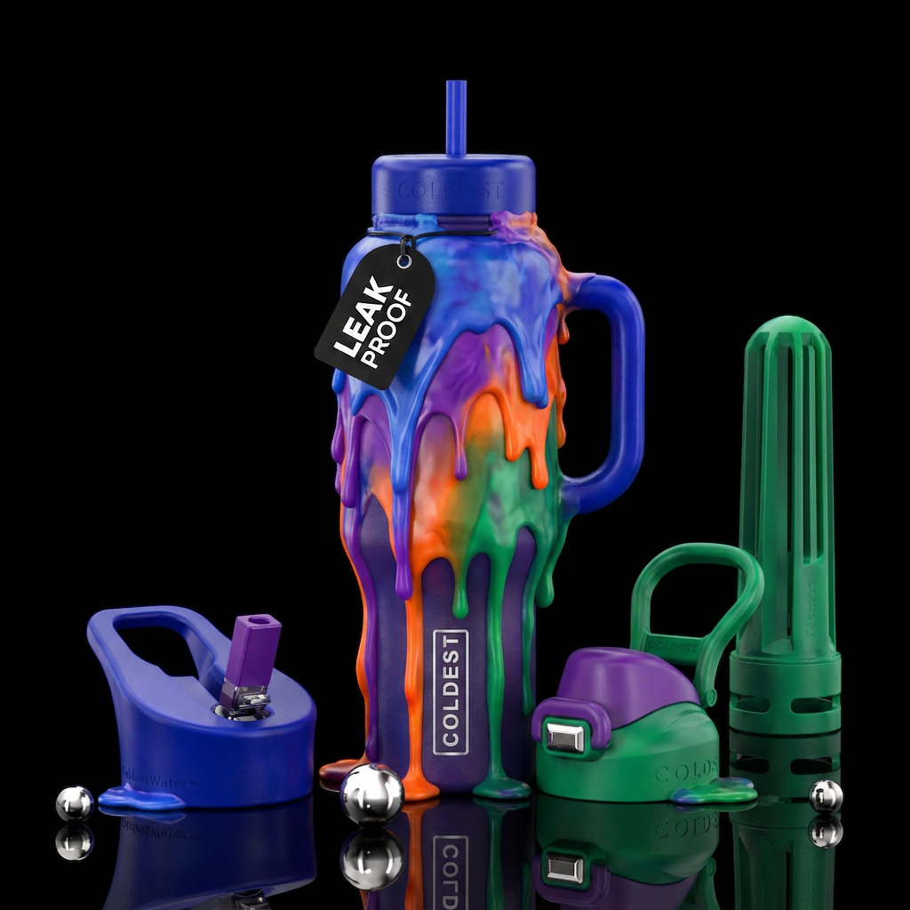 Melting wax water bottle design