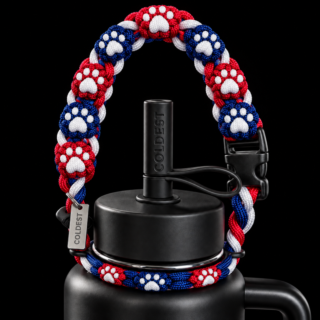 RWB kitty prints water bottle design