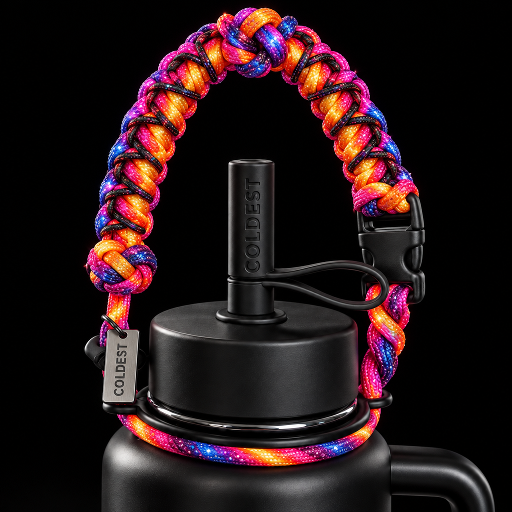 Neon Noon Fire water bottle design