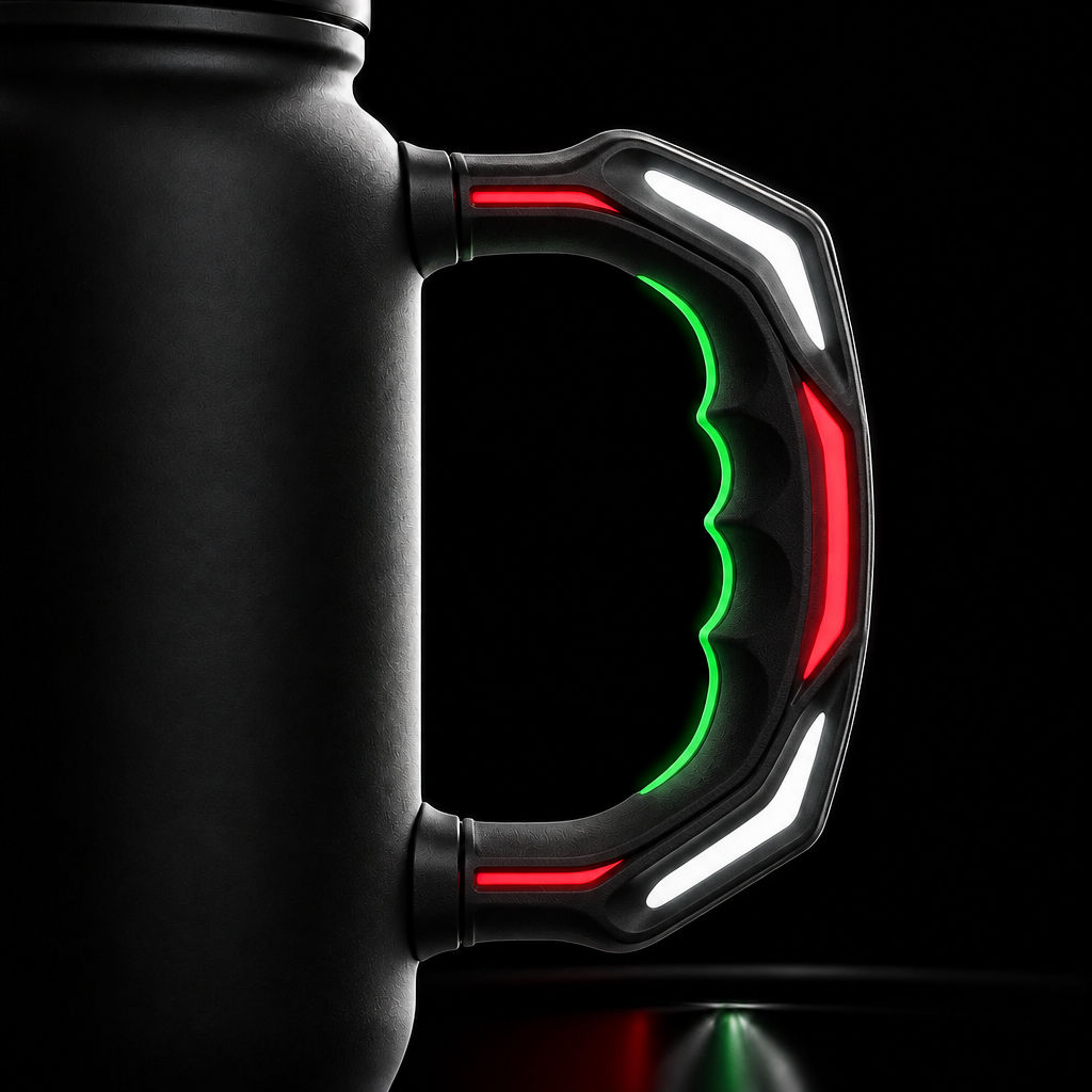 Robotic Xmas water bottle design
