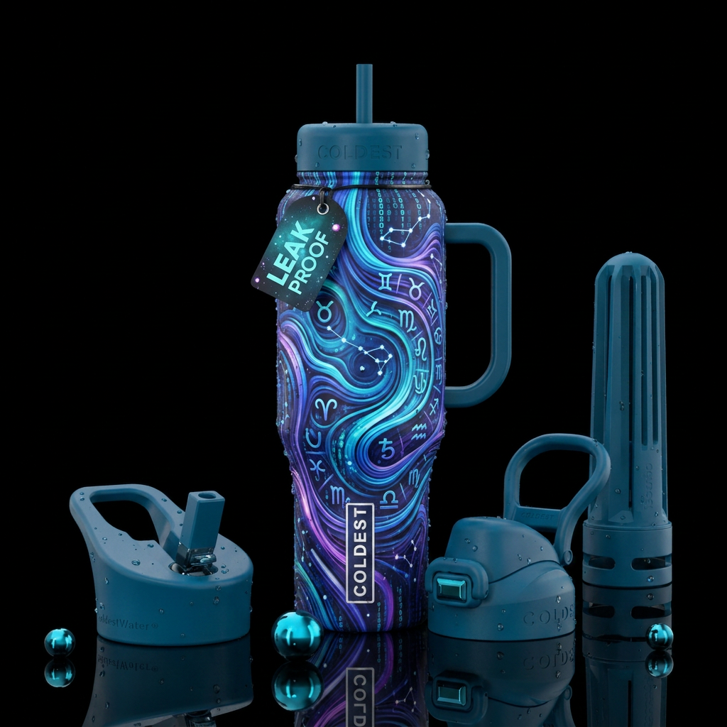 Astrology, matrix water bottle design