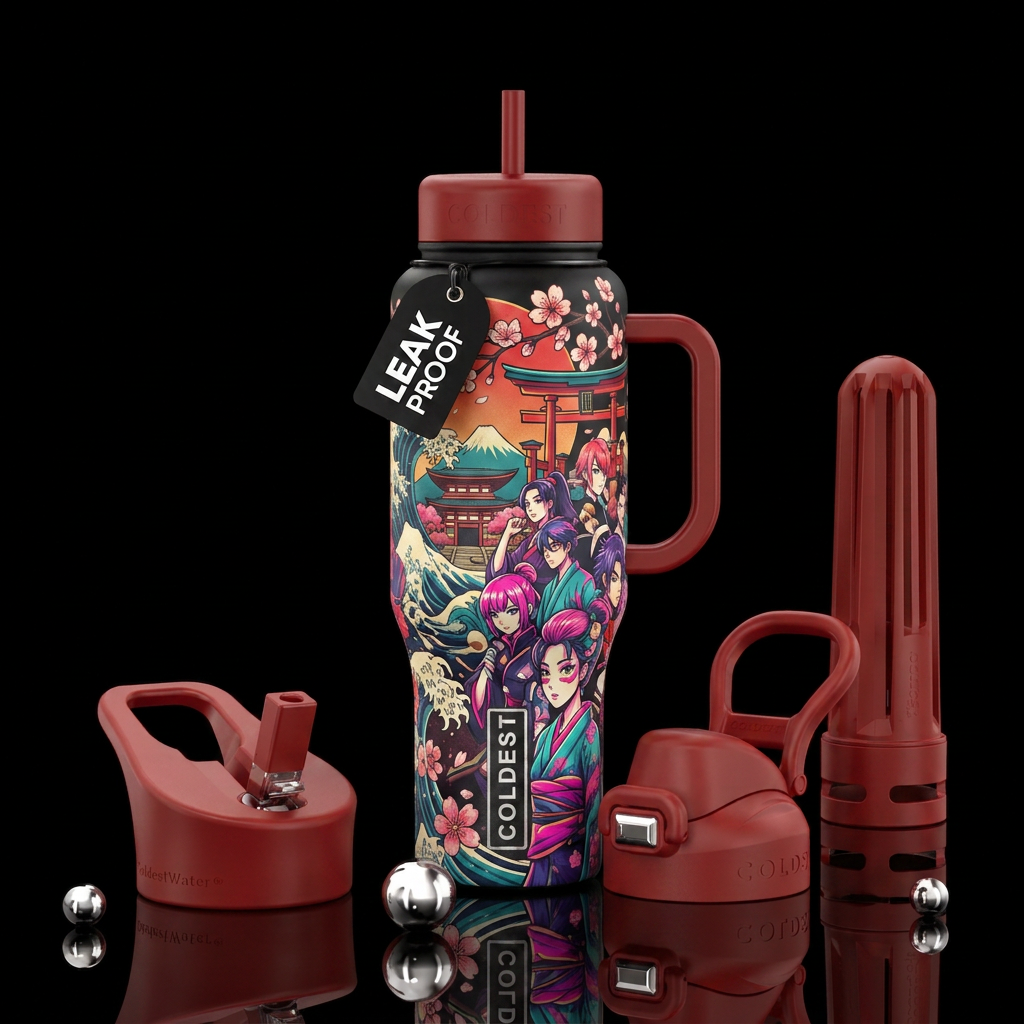 Anime looks Japanese water bottle design