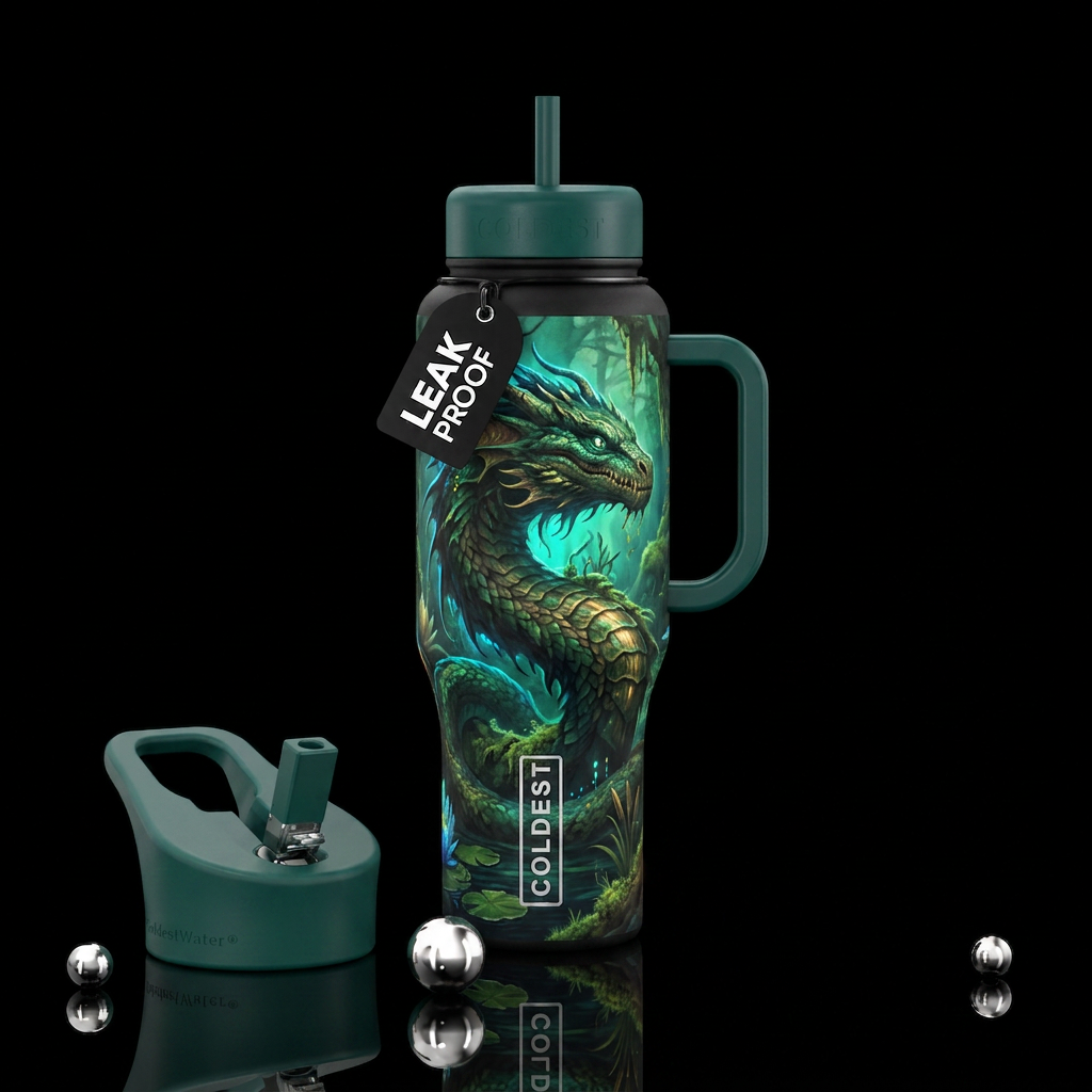 Swampness monster water bottle design