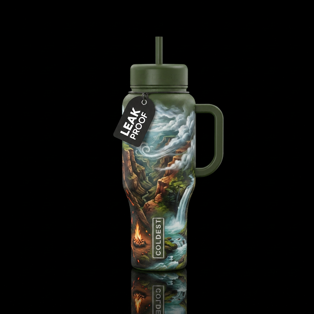 Earth fire wind water park water bottle design