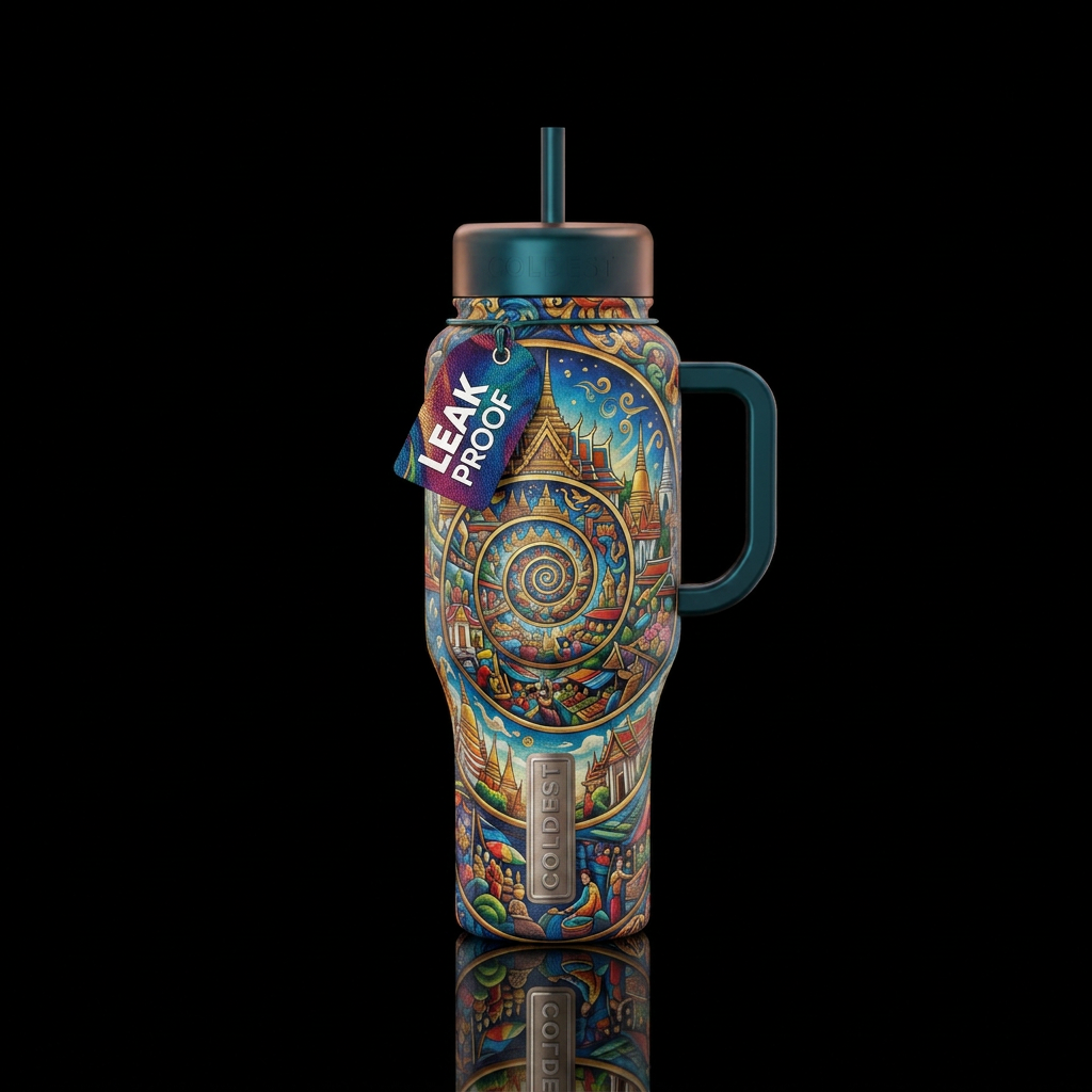 Bangkok spiral water bottle design