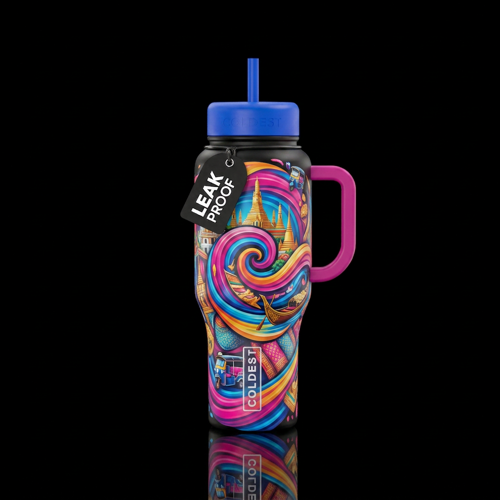 Bangkok spiral water bottle design