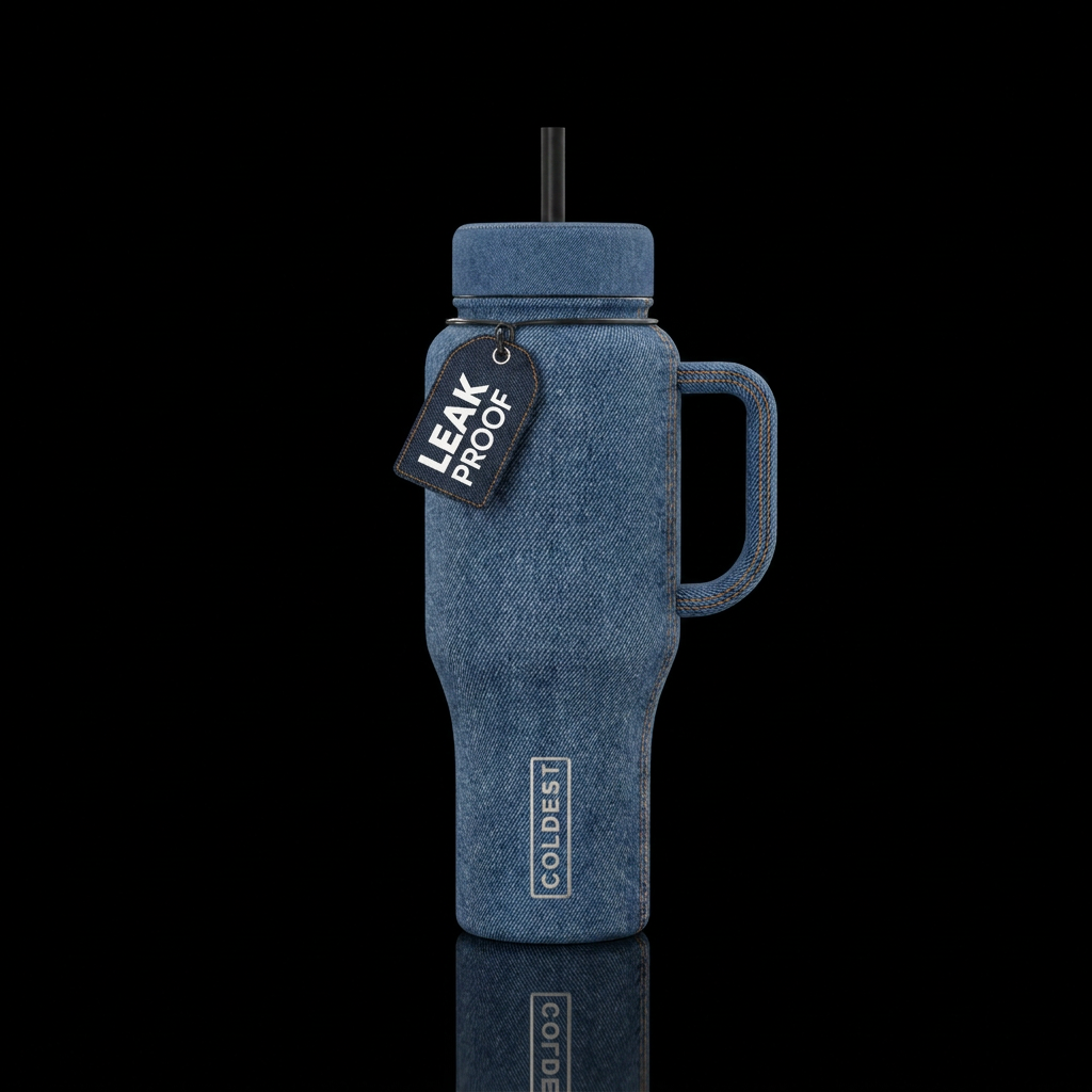 Joredash Jean fabric water bottle design