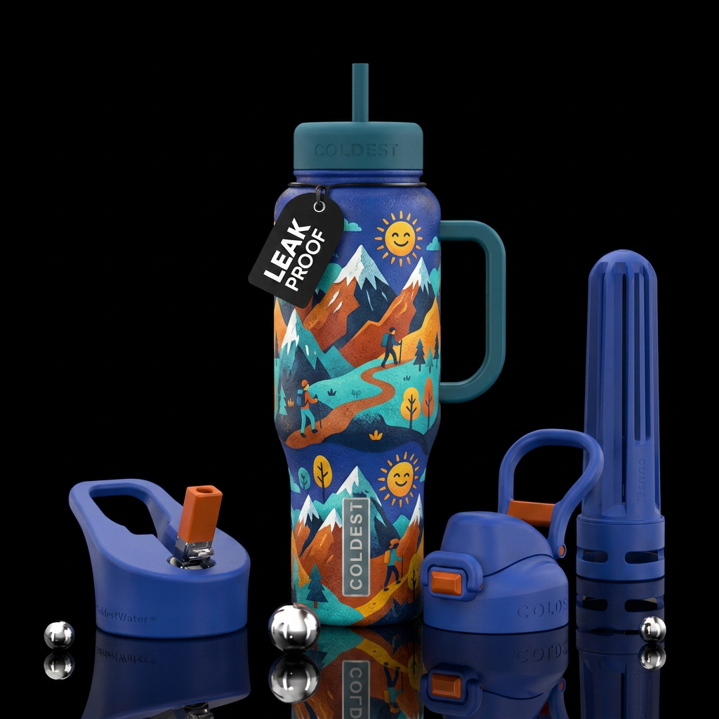 mountaineering, happy mood, rugged water bottle design