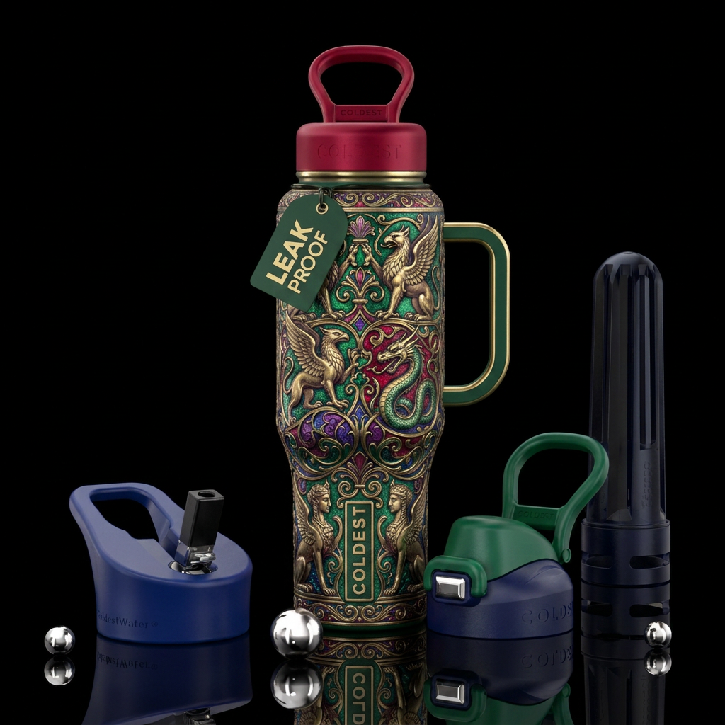 edwardian, mythical water bottle design