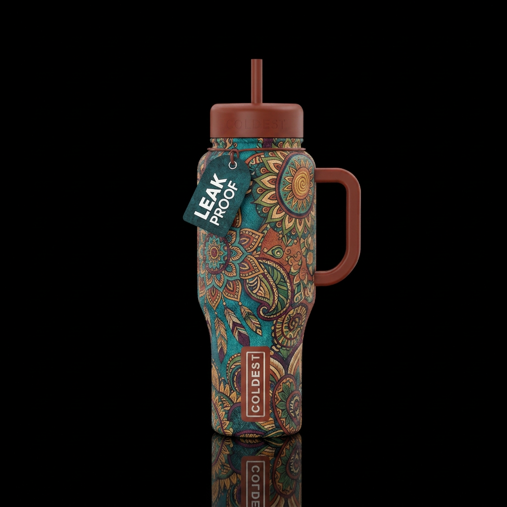 bohemian water bottle design