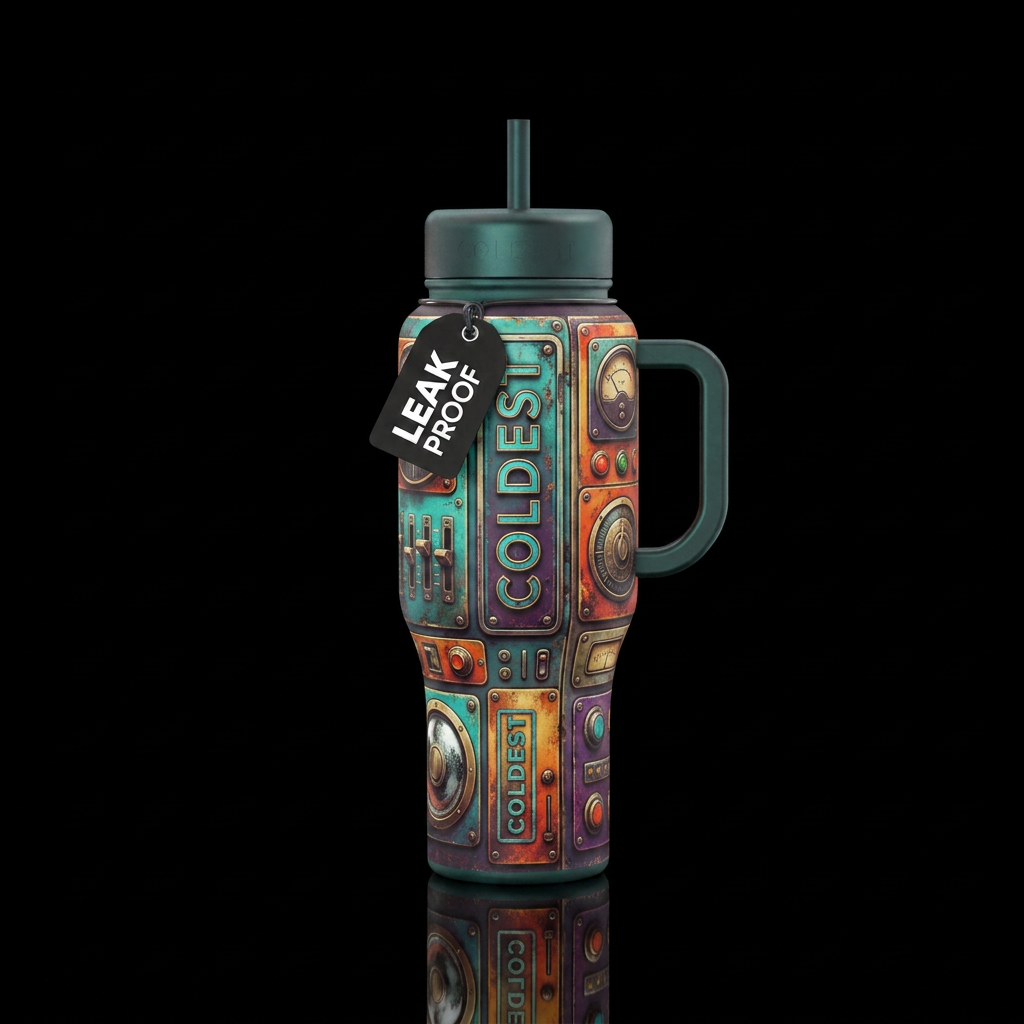 mercury, control panel, matte water bottle design