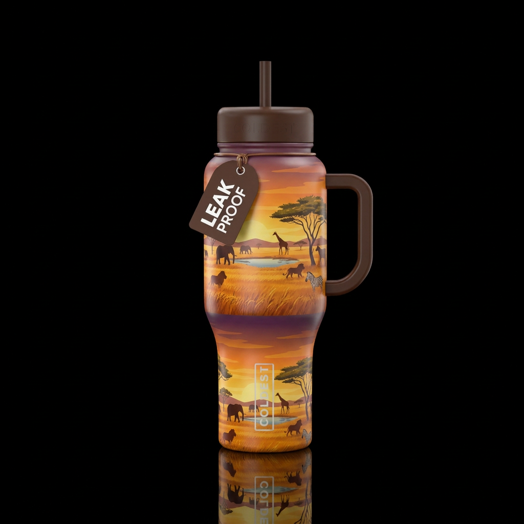 savanna, beautiul water bottle design