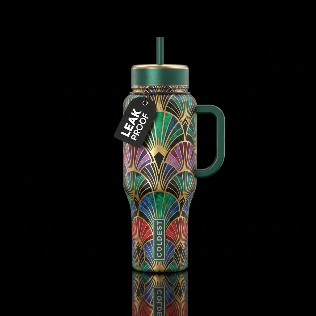 art deco era water bottle design
