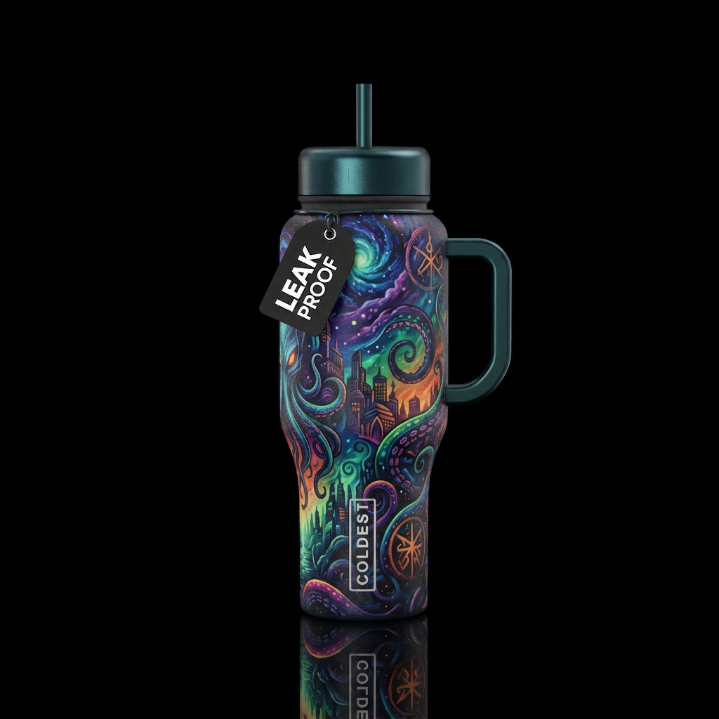 lovecraftian water bottle design