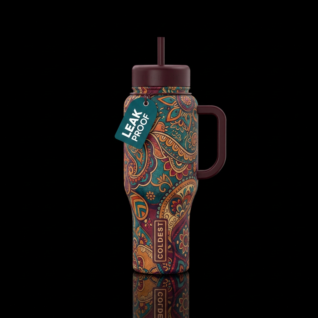 bohemian water bottle design