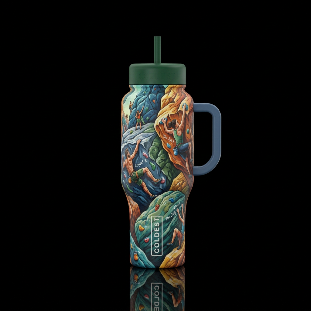 bouldering water bottle design