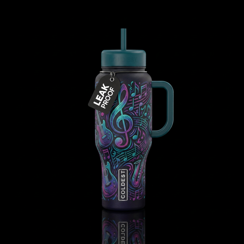 music water bottle design