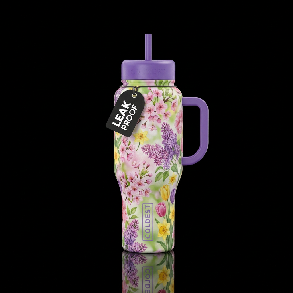 spring bloom water bottle design