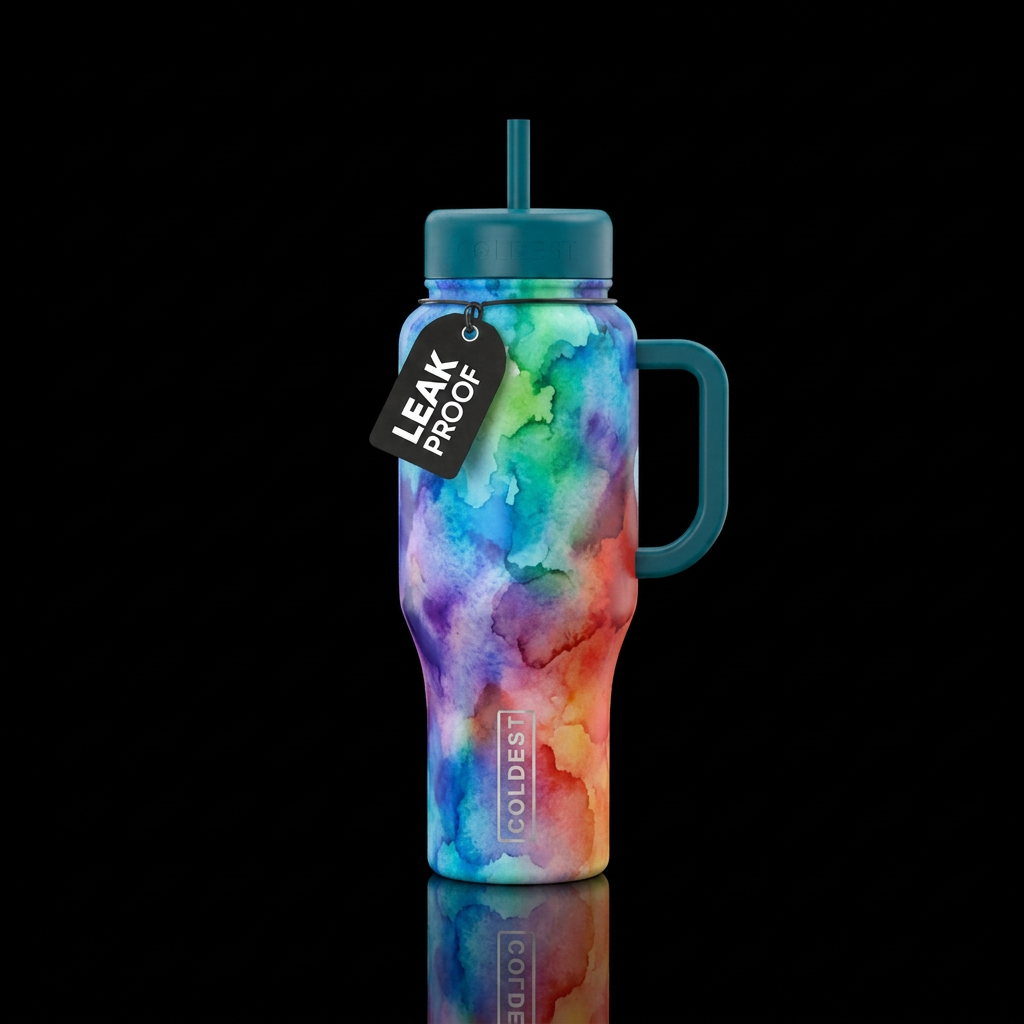 watercolor water bottle design