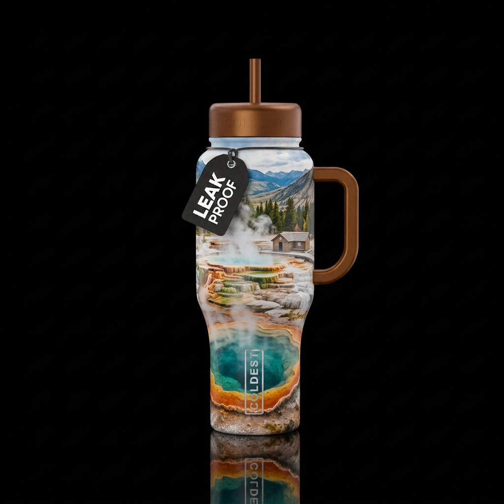 hot springs, hot springs water bottle design