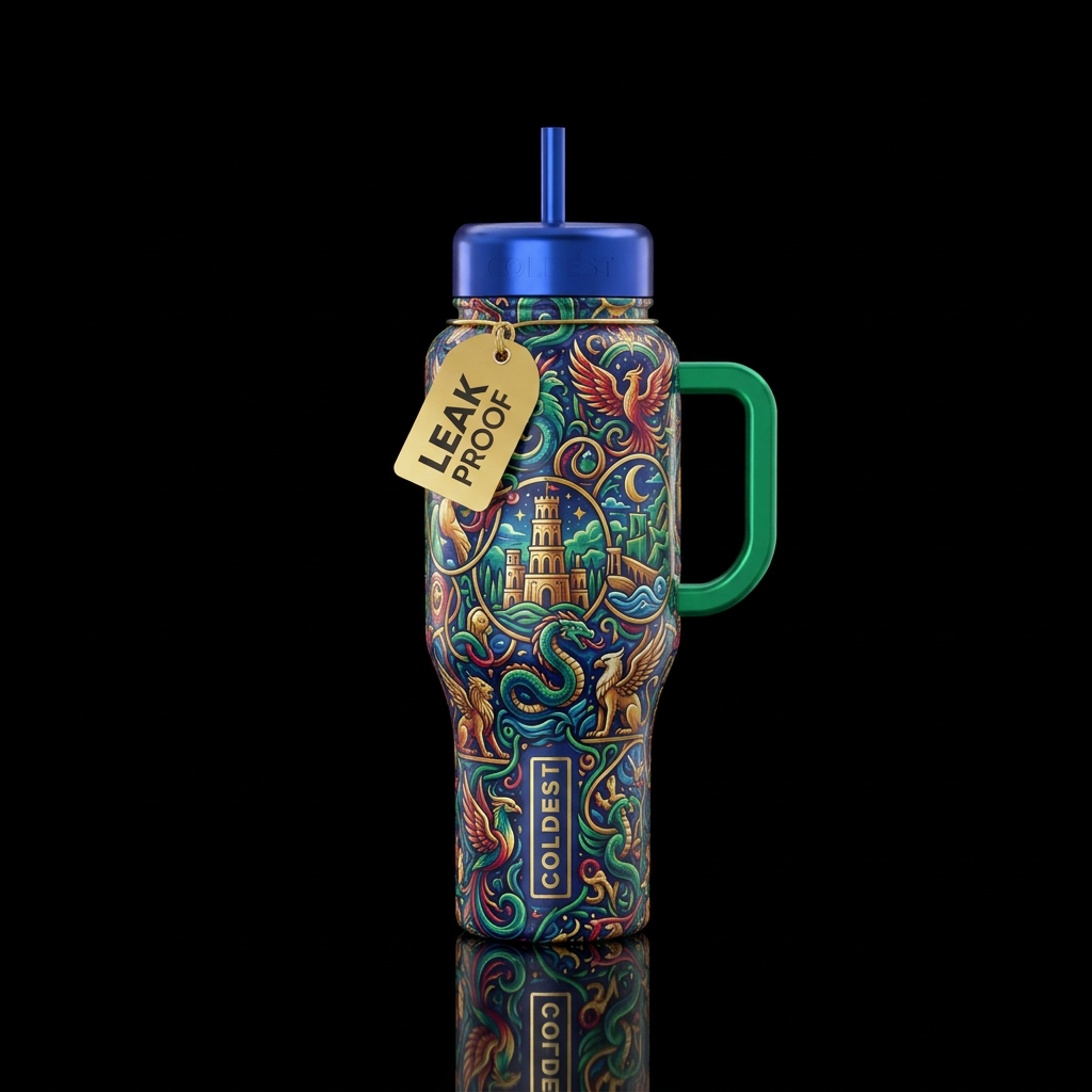 procedural, mythology water bottle design
