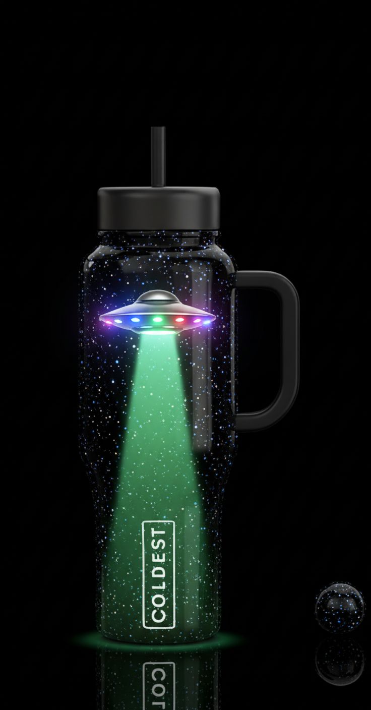 Glowie Beams water bottle design