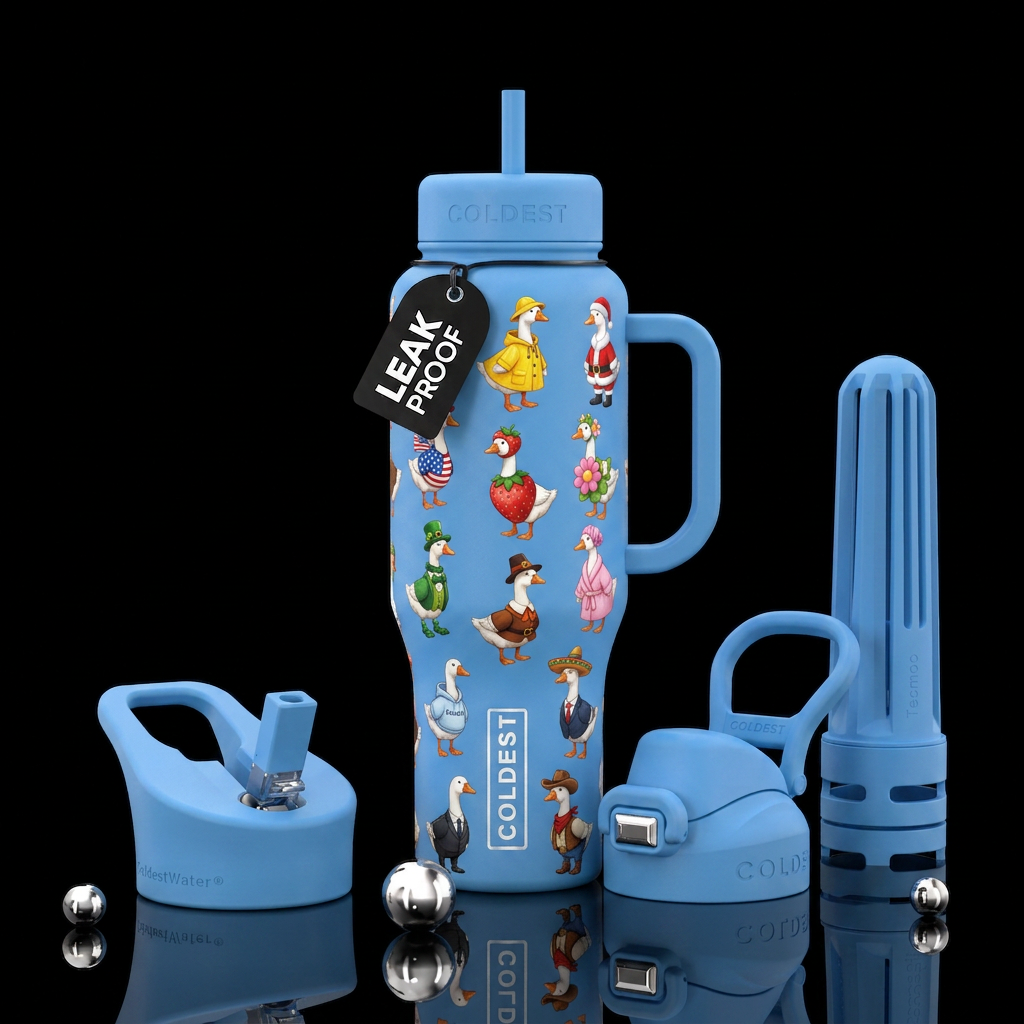Goose Mania water bottle design