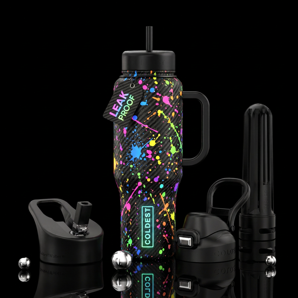 Carbon Doodles water bottle design