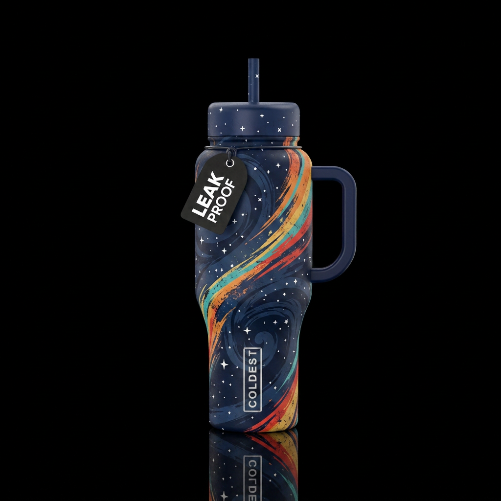 Nebula Swirls water bottle design