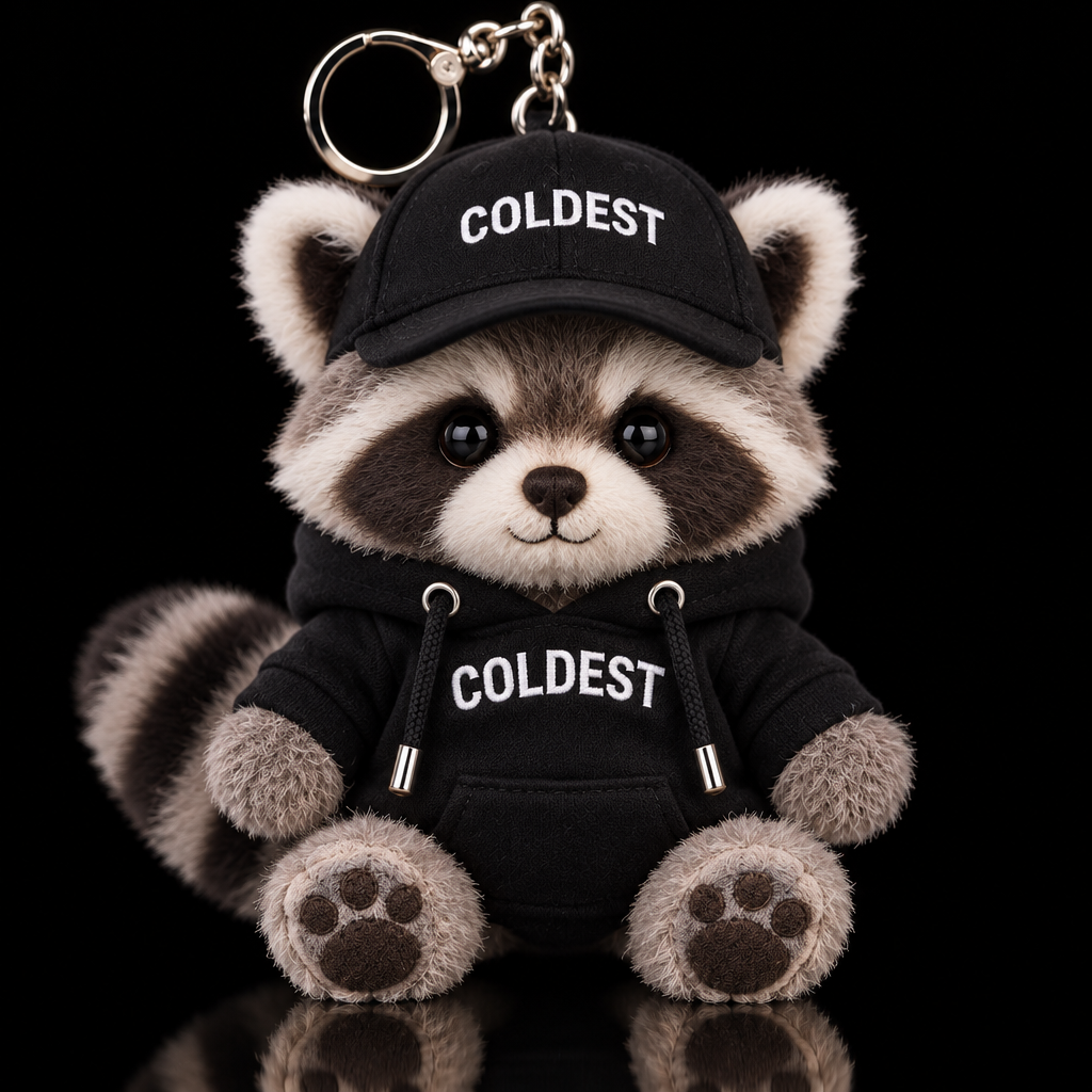 Bandit The Racoon water bottle design