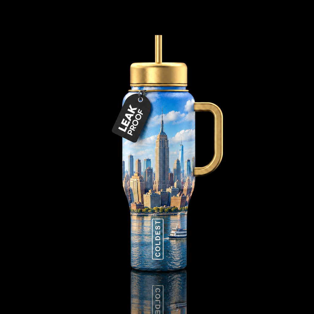 Big Apple water bottle design